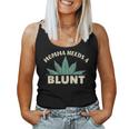 Momma Needs A Blunt Stoner Mom Cannabis Weed Smoker Women Tank Top Basic Casual Daily Weekend Graphic