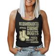My Granddaughter Wears Combat Boots - Proud Military Grandma Women Tank Top Basic Casual Daily Weekend Graphic