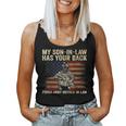 My Son-In-Law Has Your Back Proud Army Mother-In-Law Veteran Women Tank Top Basic Casual Daily Weekend Graphic