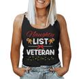 Naughty List Veteran Funny Christmas Xmas Holiday Women Tank Top Basic Casual Daily Weekend Graphic