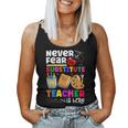 Never Fear The Substitute Teacher Is Here Funny Teacher Women Tank Top Basic Casual Daily Weekend Graphic