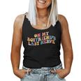 On My Boyfriends Last Nerve Groovy Retro Funny Mothers Day Women Tank Top Basic Casual Daily Weekend Graphic