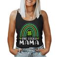 One Lucky Mama Rainbow Saint Patricks Day Lucky Mom Mother Women Tank Top Basic Casual Daily Weekend Graphic
