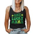 One Lucky Mama Retro Vintage St Patricks Day Clothes Women Tank Top