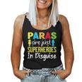Paraprofessional Teacher Are Just Superheroes In Disguise Women Tank Top Basic Casual Daily Weekend Graphic