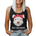 Pitbull Dog Lovers Pittie Mom Mothers Day Pit Bull Women Tank Top Basic Casual Daily Weekend Graphic