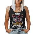 Proud Daughter Vietnam War Veteran American Flag Military Women Tank Top Basic Casual Daily Weekend Graphic