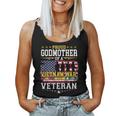 Proud Godmother Vietnam War Veteran Matching With Family Women Tank Top Basic Casual Daily Weekend Graphic