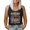 Proud Husband Vietnam War Veteran Matching With Wife Women Tank Top Basic Casual Daily Weekend Graphic
