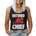 Retired Fire Chief Fire Fighters Love Women Tank Top Basic Casual Daily Weekend Graphic