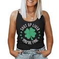 Shut Up Liver Youre Fine St Patricks Day Beer Drinking Women Tank Top
