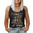 Some Heros Wear Capes Mine Wears Combat Boots Army Wife Women Tank Top Basic Casual Daily Weekend Graphic