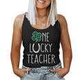 Womens St Patricks Day For Prek Kinder One Lucky Teacher Women Tank Top