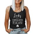 St Patricks Day Teacher Lucky To Be A Kindergarten Women Tank Top Basic Casual Daily Weekend Graphic