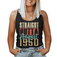 Straight Outta August 1950 70Th Awesome Birthday Gifts Women Tank Top Basic Casual Daily Weekend Graphic