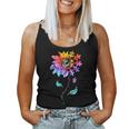 Sunflower Autism Awareness Be Kind Puzzle Mom Support Kids Women Tank Top