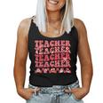 Teacher Valentines Day Hippie Sweet Heart Teacher Womens Women Tank Top Basic Casual Daily Weekend Graphic