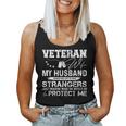 Veteran Wife Army Husband Soldier Saying Cool Military V4 Women Tank Top Basic Casual Daily Weekend Graphic