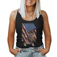 Vintage American Flag Horse Dad Mom Horse Lover 4Th Of July Women Tank Top