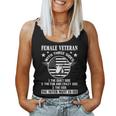 Womens 3 Sides Female Veteran Funny Us Veteran Gifts Mothers Day Women Tank Top Basic Casual Daily Weekend Graphic