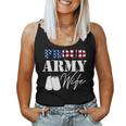 Womens Army Wife Veterans Day Military Patriotic Female Soldier Women Tank Top Basic Casual Daily Weekend Graphic