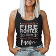 Womens My Favorite Firefighter Calls Me Mom Firefighter Mom Women Tank Top Basic Casual Daily Weekend Graphic