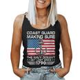 Womens Us Coast Guard Making Sure The Navy Doesnt Get Lost Uscg Women Tank Top Basic Casual Daily Weekend Graphic