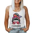 Color Guard Mom Messy Bun Marching Band School Mommy Mother Women Tank Top Basic Casual Daily Weekend Graphic