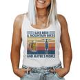 I Like Beer And Mountain Bikes And Maybe 3 People Vintage Women Tank Top Basic Casual Daily Weekend Graphic