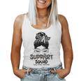 Support Squad Messy Bun Butterfly White Ribbon Lung Cancer Women Tank Top