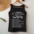 5 Things You Should Know About My Wife Has Tattoos On Back Women Tank Top Basic Casual Daily Weekend Graphic Funny Gifts