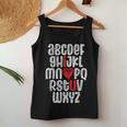 Abc Chalk Alphabet I Love You English Teacher Valentines Day V4 Women Tank Top Basic Casual Daily Weekend Graphic Funny Gifts