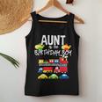 Aunt Of The Birthday Boy Cars Trucks Trains Bday Party Women Tank Top Basic Casual Daily Weekend Graphic Funny Gifts