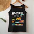 Auntie Of The Birthday Boy Family Matching Train Fire Truck Women Tank Top Basic Casual Daily Weekend Graphic Funny Gifts