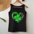 Autism Awareness Clover Shamrock Autism Mom St Patricks Day Women Tank Top Basic Casual Daily Weekend Graphic Funny Gifts