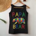Autism Papa Funny Bear Awareness Family Mothers Day Gifts Women Tank Top Basic Casual Daily Weekend Graphic Funny Gifts