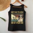 Best Shih Tzu Mom Ever Retro Vintage Women Tank Top Basic Casual Daily Weekend Graphic Funny Gifts