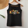 Choose Kindness Retro Groovy Be Kind Women Men Inspirational Women Tank Top Basic Casual Daily Weekend Graphic Funny Gifts