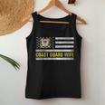 Coast Guard Wife With American Flag Gift For Veteran Day Women Tank Top Basic Casual Daily Weekend Graphic Funny Gifts