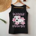 Dachshund Mama Wiener Dog Pink Flowers Cute Weenie Mom Gift Women Tank Top Basic Casual Daily Weekend Graphic Funny Gifts