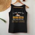 Drink Beer Hang With My Brittany Spaniel Dad Mom Beer Day Women Tank Top Basic Casual Daily Weekend Graphic Personalized Gifts