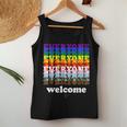 Everyone Is Welcome Here Pride Month Lgbtq Rainbow Gay Pride Women Tank Top Basic Casual Daily Weekend Graphic Funny Gifts