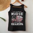 My Favorite Nurse Calls Me Grandpa Usa Flag Father Women Tank Top Unique Gifts