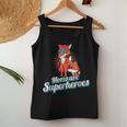 Foxy Mama Super Hero Mom Fox Funny Mommy Gift Women Tank Top Basic Casual Daily Weekend Graphic Funny Gifts