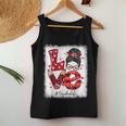 Funny Love Messy Bun Teacher Life Valentines Day Matching V2 Women Tank Top Basic Casual Daily Weekend Graphic Funny Gifts