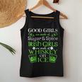 Funny Quote Irish Girls Are Whiskey On Ice St Patricks Day Women Tank Top Basic Casual Daily Weekend Graphic Funny Gifts