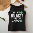 Funny St Patricks Day Shes My Drunker Half Couples Women Tank Top Basic Casual Daily Weekend Graphic Funny Gifts