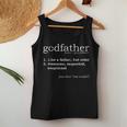 Godfather Definition Role Model Godchild Baptismal Women Tank Top Unique Gifts