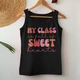 Groovy Teacher Valentine Back To School 100 Days Of School V4 Women Tank Top Basic Casual Daily Weekend Graphic Funny Gifts