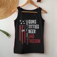 Guns Titties Beer & Freedom - Mens Funny Guns Drinking Usa Women Tank Top Basic Casual Daily Weekend Graphic Funny Gifts